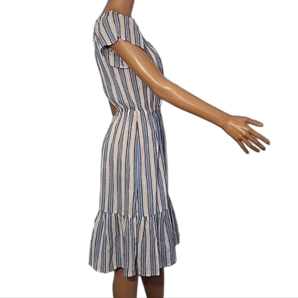 J. Crew Mercantile Off TheShoulder Striped Peasant Dress Size XS NWT - Picture 11 of 16